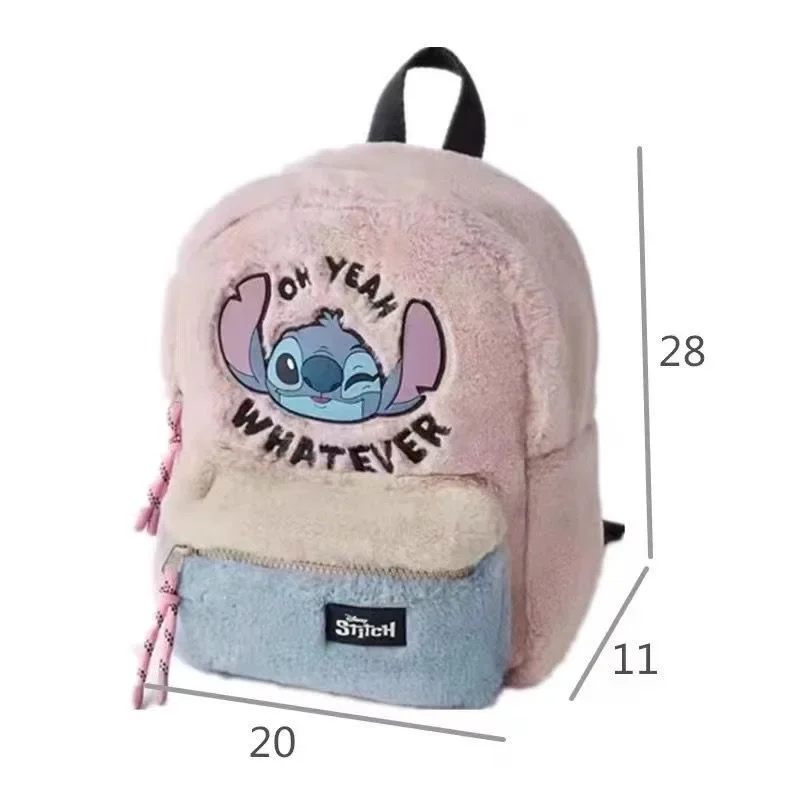 Disney cartoon Stitch Kids Backpack Mini plush Schoolbag Girls and Boys Cute lady Shoulder Bag gift