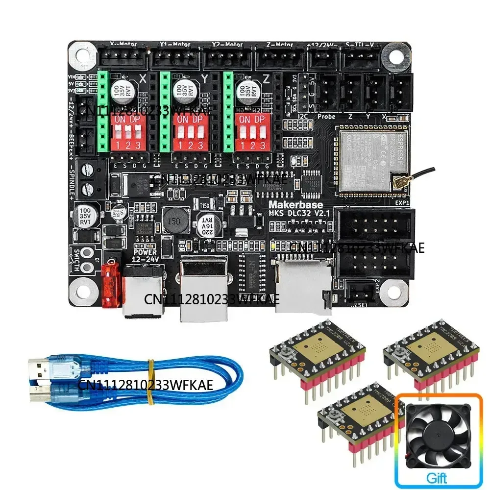 MKS DLC32 Offline Controller Motherboard 32bit ESP32 WIFI GRBL TFT Touch Screen for Desktop CNC Laser Engraving Machine Parts view 5