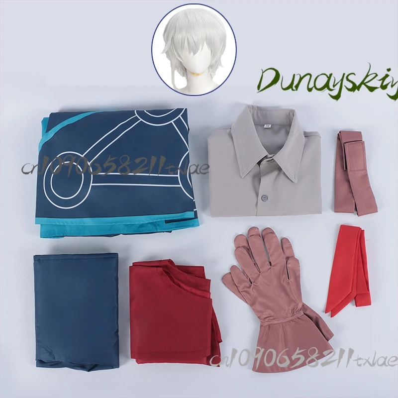 ^Speciale a tempo limitato: costume anime COS Iruma-kun Ultimate Alchemist Look con parrucca e uniforme da trincea blu da uomo per Halloween