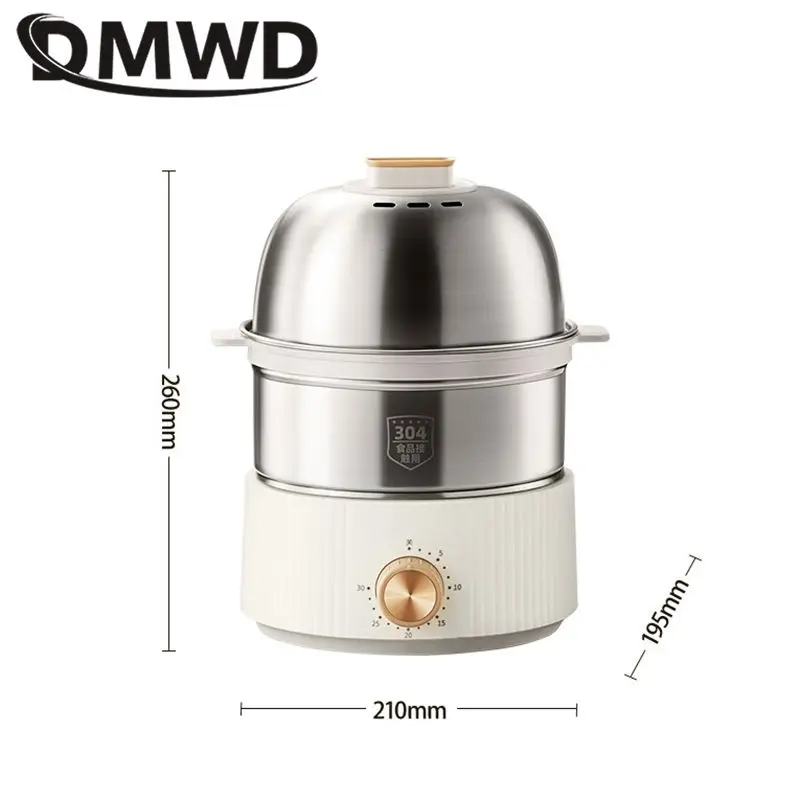 Dmwd 2 Layer Multifunctionele Eierkoker Ei Vla Stoomboot 304 Roestvrijstalen Omeletten Machine Voedsel Heater Crêpe Maker 220V