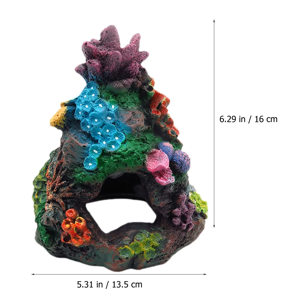 

Lifelike Coral Reef Aquarium Decoration Fish Shelter Landscaping Resin Ornament Natural Underwater Craft Tank Decor