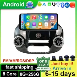 Autoradio Android 14, Navigation GPS, WiFi, Lecteur Stéréo, Écran Tactile, Limitation Carplay, pour Voiture Benz Vito W447 (2014-2021)