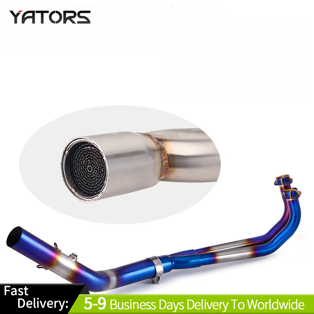 Motorcycle Exhaust Escape Systems Front Link Pipe 51mm Muffler Slip On For MAXSYM TL500 2019-2021 TL508 TL 508 2022