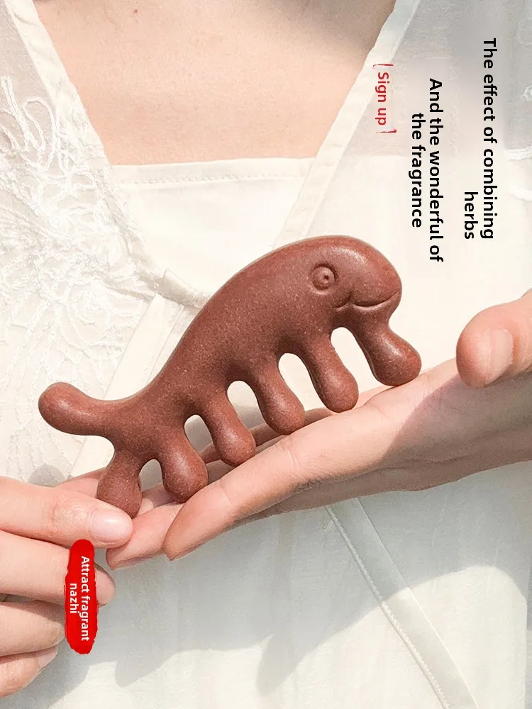 수제 헥시앙 발모 빗 두피 마사지 경락 빗 탈모 방지 두피 관리 기혈 보양