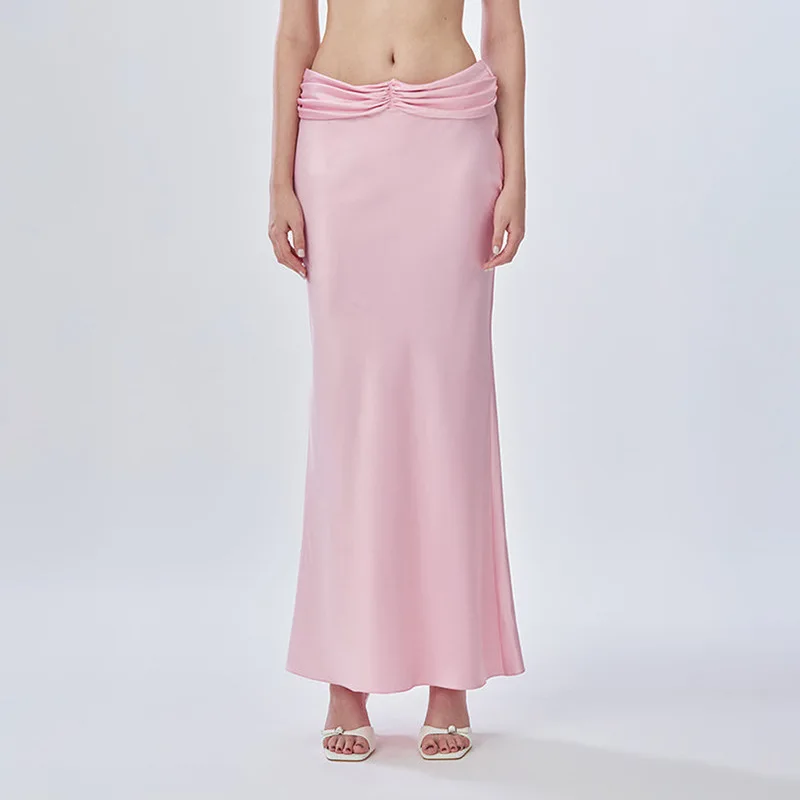 Sexy Long Fi Tail Skirt f Body New Arrival 2023 Street Sle Polyester Fabric Slim Fit Wrap around Skirt Pure Color