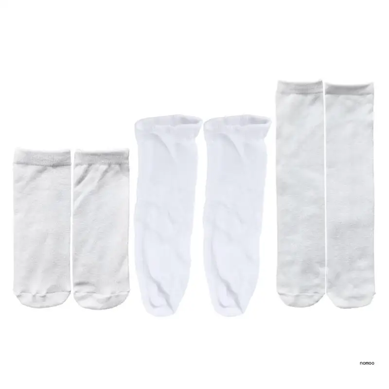 5 Pairs Dye Sublimation Sock Blank White Sublimation Socks Blank Socks