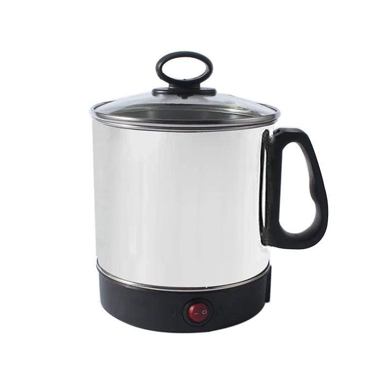 Stainlesss Steel Electric Kettle Water Heating Boiler Tea Pot Portable Travel Mini Hotpot Heater Food Cooking Noodle Cooker