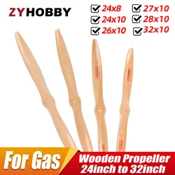 Drewniane śmigło Gazowe śmigło Pomoc 24x8 24x10 26x10 27x10 28x10 32x10 do benzyny RC Model samolotu