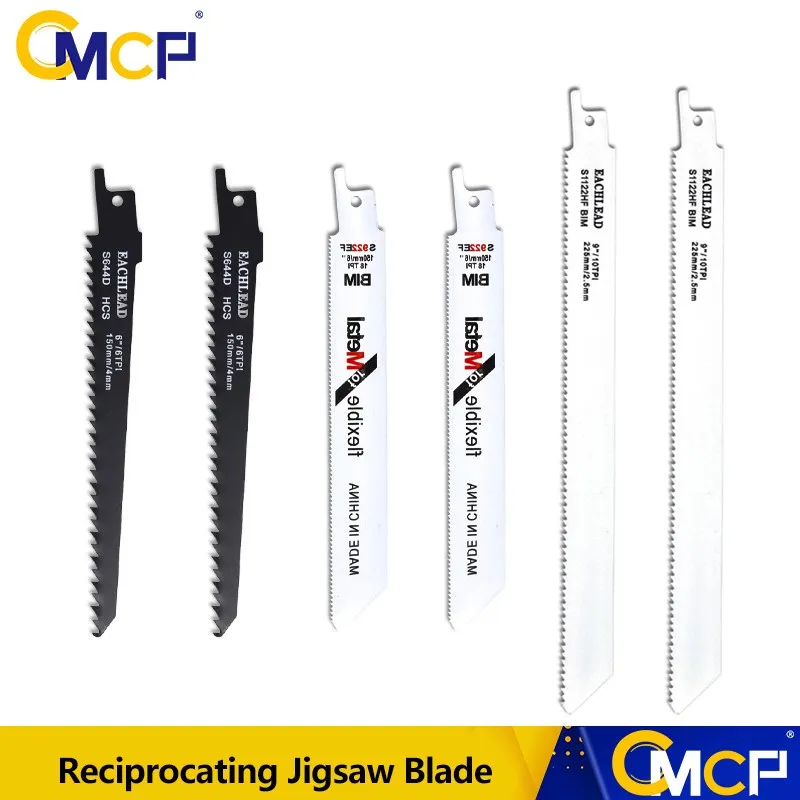 

CMCP Reciprocating Saw Blade S1122HF S922EF S644D Jig Saw Blade 150/225mm High Carbon Steel Wood Metal Cutting Blade