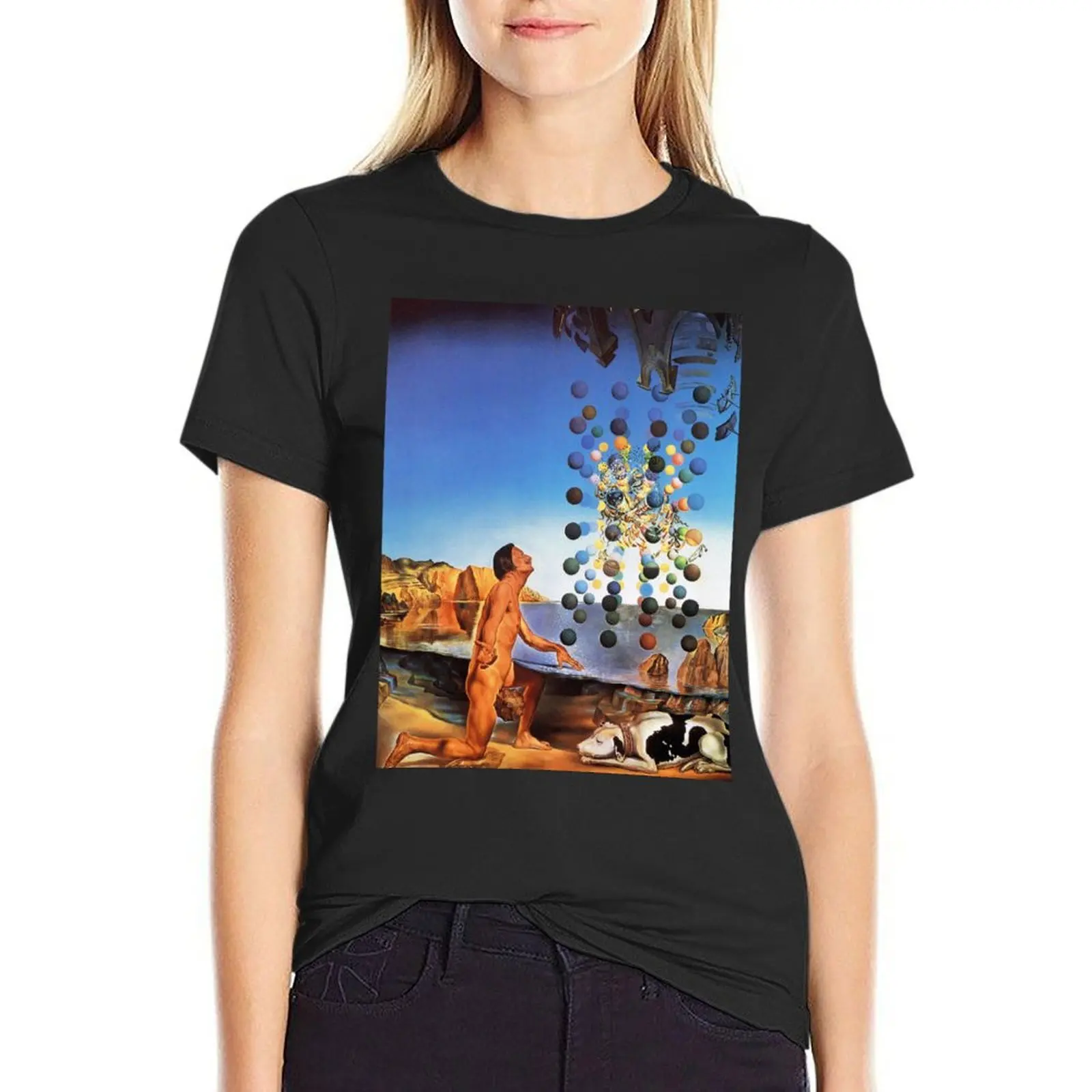 Salvadore Dali Surrealism Famous Painters Posters T-Shirt summer tops female graphics ariat shirts for Women