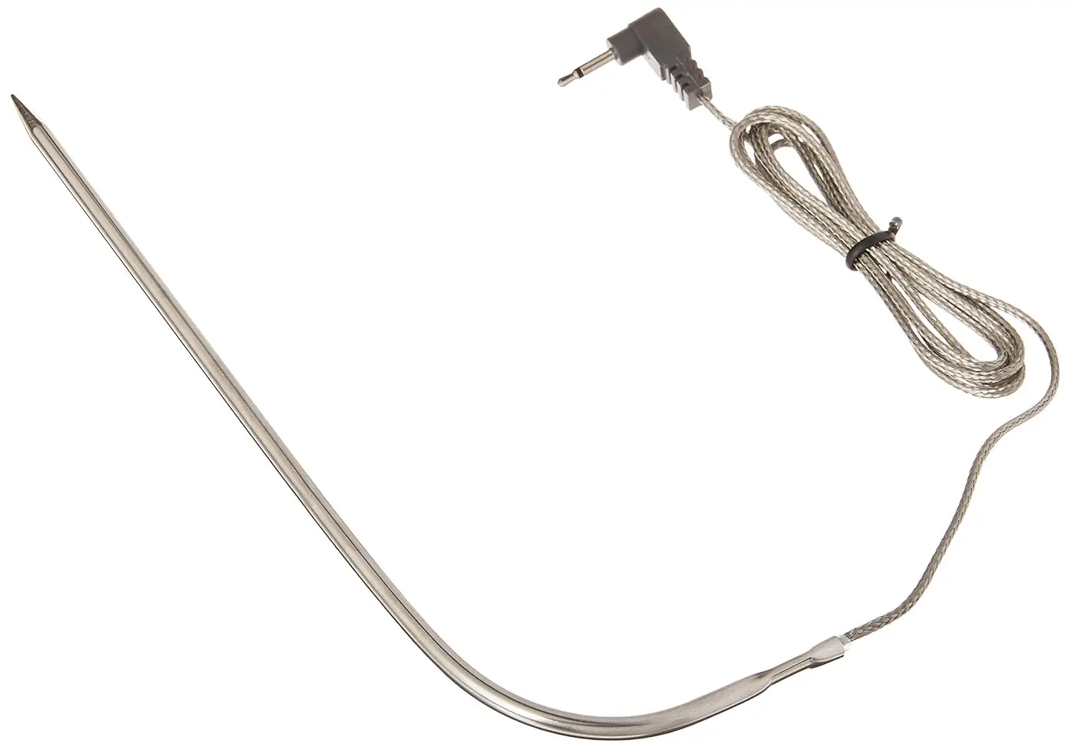 Termómetro de cocina digital con temporizador/reloj, sonda de acero inoxidable, alertas ruidosas para horno, parrilla, ahumador, freír, blanco o