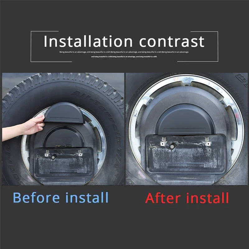 Para Hummer H2 2003-2009 maletero de coche puerta trasera cubierta de rueda de neumático de repuesto embellecedor ABS accesorios de decoración exterior brillante