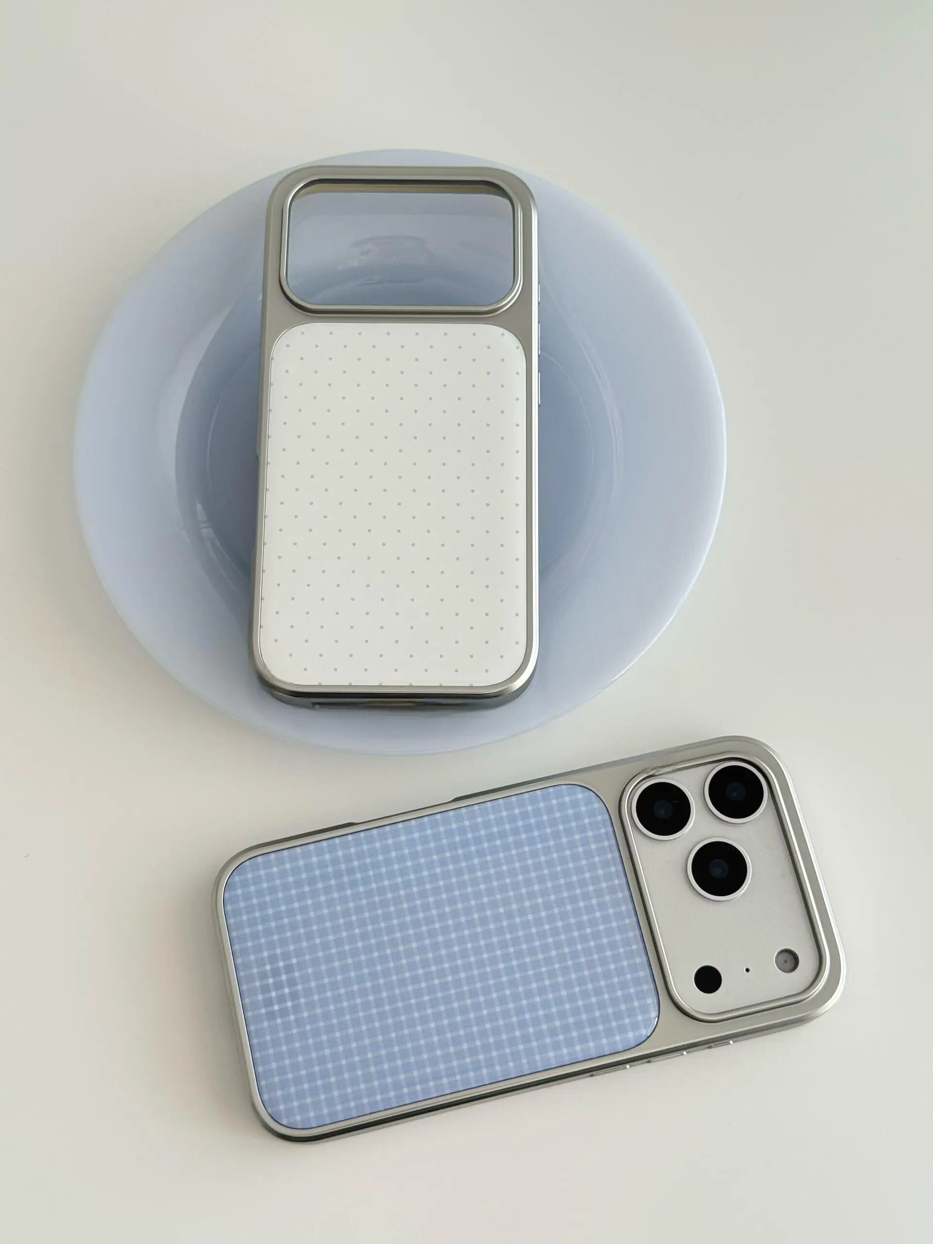 Ins Style Versatile Personality Polka Dot Grid Pattern Y2K Phone Case For iPhone 17 AIR 16 15 14 13 12 11 PRO MAX PLUS Cover