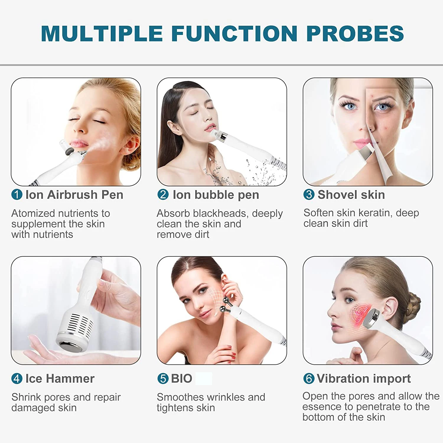 Professionl Hydro RF Bio-lifting Facial Scrub Oxygen Cleansing Lifting Microdermabrasion Beauty Machine SPA Salon device