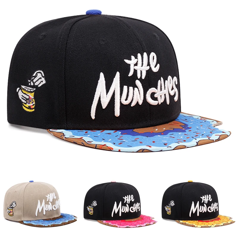 Nowa czapka baseballowa 2026 Doughnut THE, haftowana, z nadrukiem, czapka hip-hopowa, codzienna czapka dekoracyjna, czapka przeciwsłoneczna, unisex, czapka z płaskim daszkiem