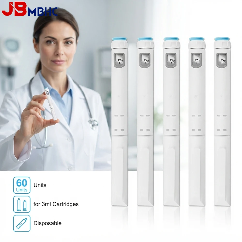 60 Unit Disposable Peptide Pens, 5/10/15/20/30PCS Injection Pen for 3mL Cartridges, Pen Injector with Precision Dose Adjustment