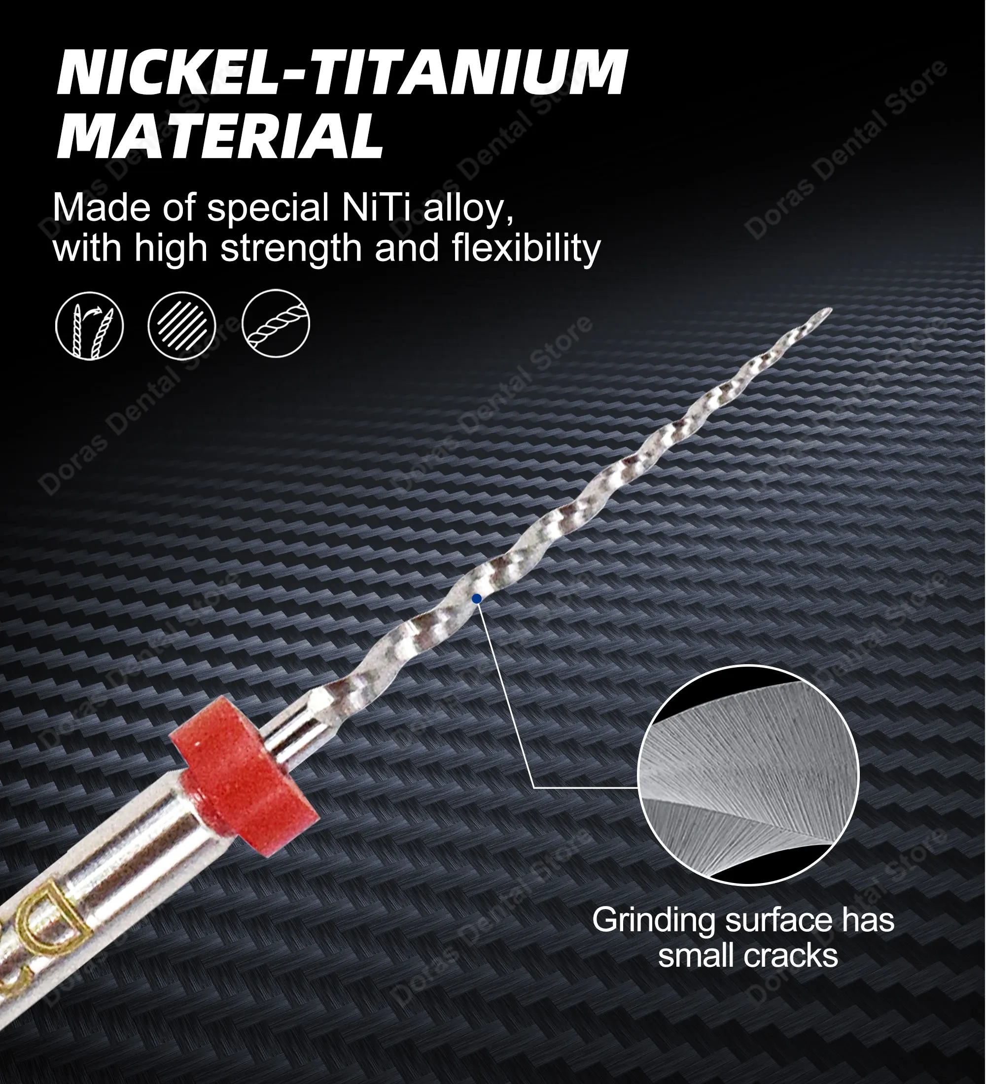 Glin Dental Super D Retreatment Files For Root Canal Treatment Endodontic Files Rotary Files D1-D3 Dentistry Instrument