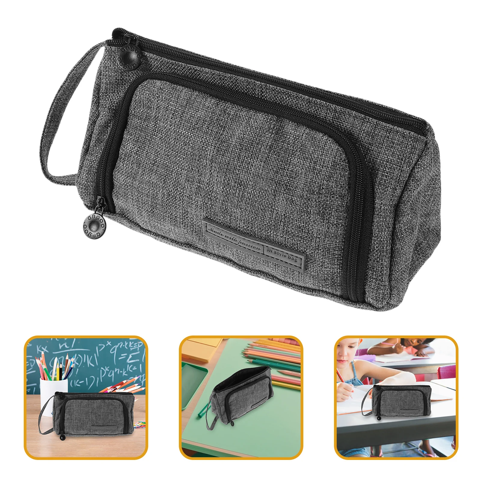 

Large Capacity Pencil Case Aesthetic Bag for School Office Stationery Product Zipper Pouch Bags