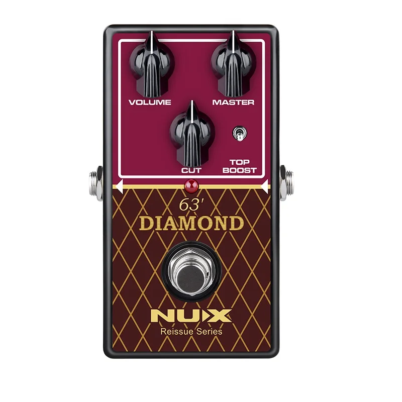 NUX 63' Diamond Reissue Pedal: Classic VOX AC-30 Revival, Volume/Master Knobs, Top Boost Toggle for Retro Rock 'n' Roll Sound - view 2