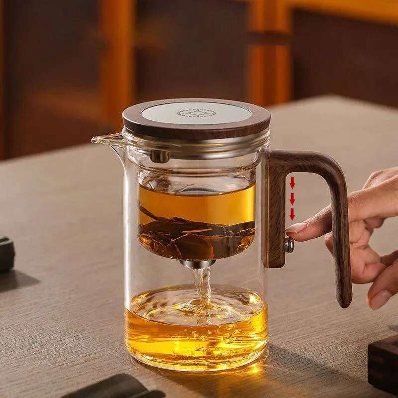 高級ガラス製ティーポットケトルインフューザー-520800ml-ティーポットウォーターヒーター-透明デザイン-お茶とコーヒーの淹れ物に