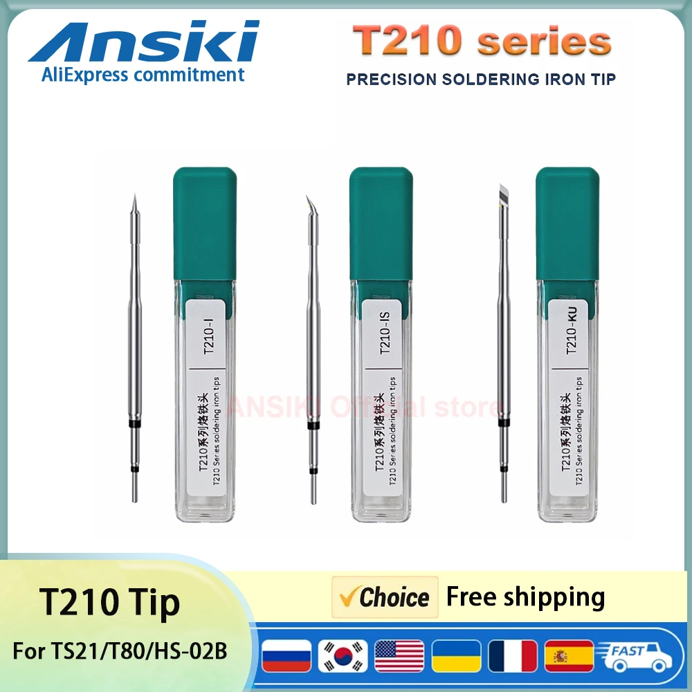 T210 Soldering Tip Super Fine Series 2S heating for TS21 T80 HS