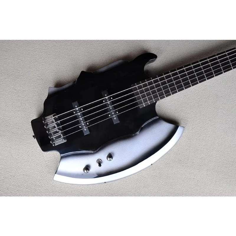 5 Strings Axe Electric Bass Guitar Custom Made Guitar Rosewood Fretboard