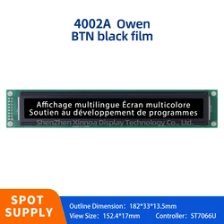 Support Scheme Development 402 40*2 40X2 LCD 5V 3.3V BTN Black Film White Text European 4002A LCD Character Dot Matrix Screen