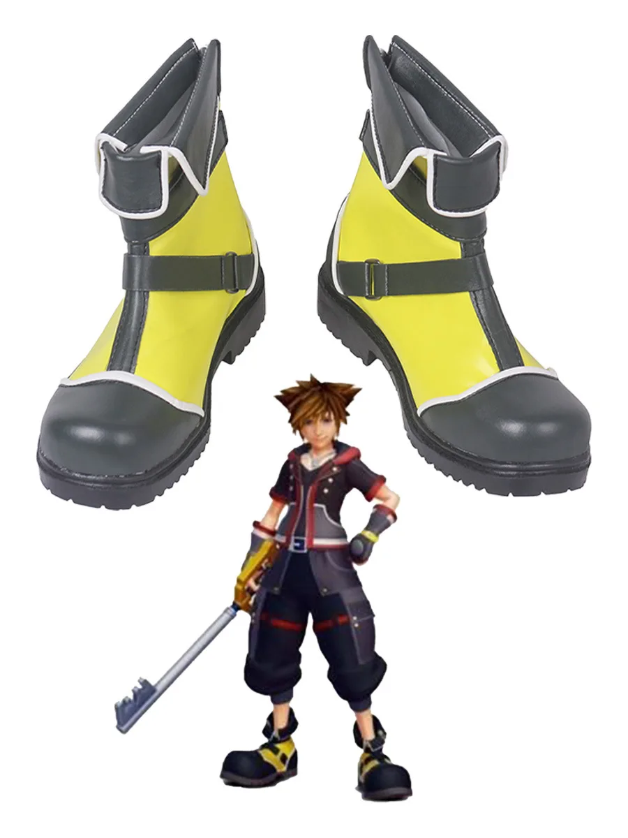 bottes-de-cosplay-jaunes-kingdom-hearts-sora-chaussures-sur-mesure