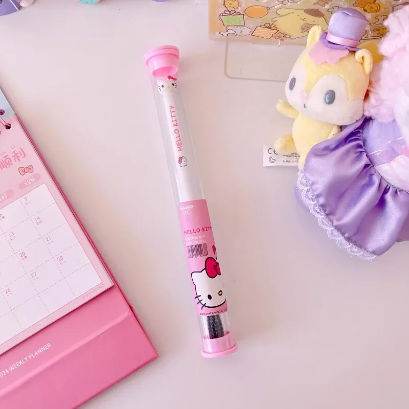 Anime Sanrio Toothbrush Hello Kitty Melody Kuromi Cinnamoroll Cartoon Student Adult Household Toothbrush Cleaning Birthday Gifts