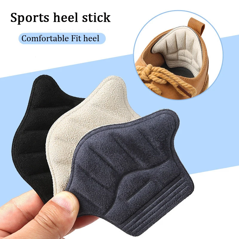 1 Pair Sneakers Patch Heel Pads Insole Patch Shoes Back Sticker Cushion Insert Insole Thicker Adjustable Half-size Stickers