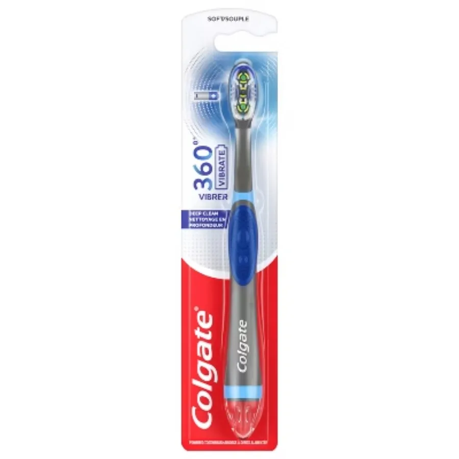 

360 Vibration Deep Clean Battery Powered Toothbrush Soft Bristle,Experience a deep clean and healthier full-mouth clean