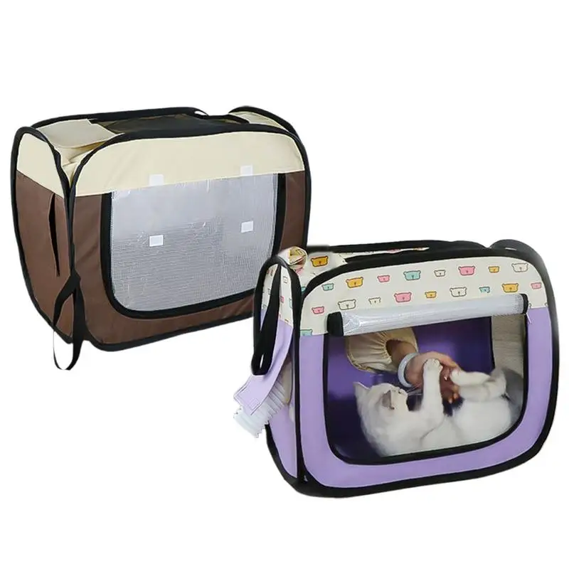 Pet Dryer Box Oxford Cloth Multifunctional Cat House Dryer For Cats Small Dogs Portable Cat Cage With Hair Dryer Retaining Strap