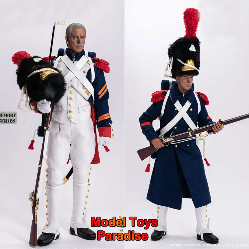 

QOTOYS QOM-1030 QOM-1031 1/6 Men Soldier Napoleon Guards First French Empire Full Set 12'' Action Figure Collectible Fans Gifts