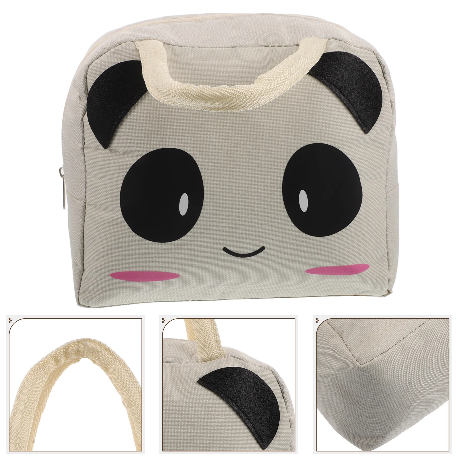 

Portable Cute Panda Lunch Tote Lunch Box Bag Thermal Cooler Bento Carrier for Work Picnic Travel Adults Thermal Carrier Bag