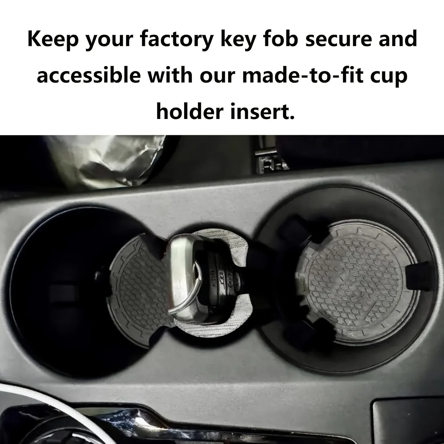 Vertical Key Holder For Ford Bronco Sport Fits Between Cup Holders Black Gap Organizer Car Interior Accessory