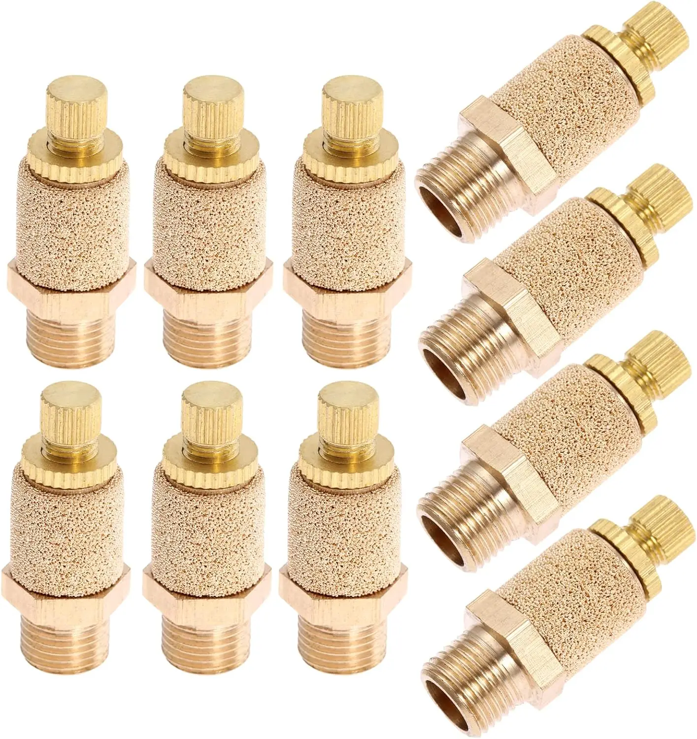 10pcs/set Air Pneumatic Flow Control Mufflers SLL-01 1/8