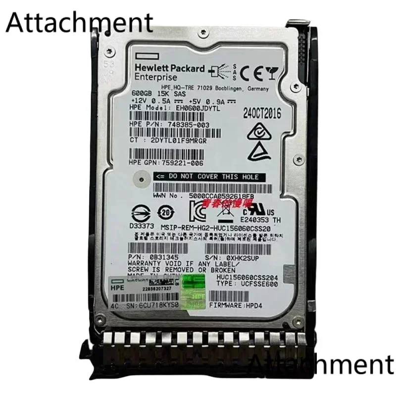 

Для HP 600G 15K 2.5 SAS 759548 -001 748385 -003 759221 -006