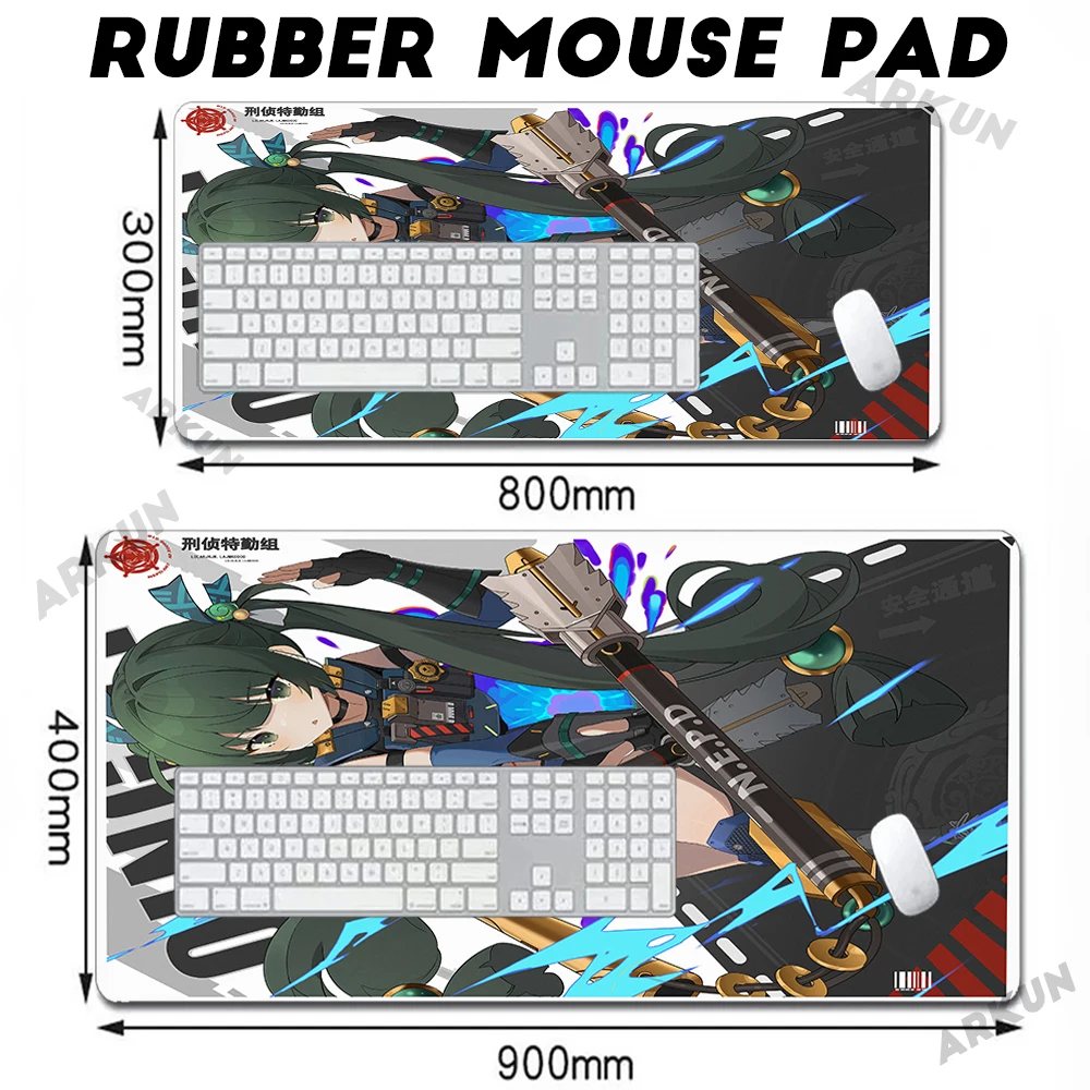 Large Cool Kawaii Girl QingYi Popular Top Zenless Zone Zero Gaming Mouse Pad XXL 900X400 Gamer Keyboard Desk Laptops Anime Mat