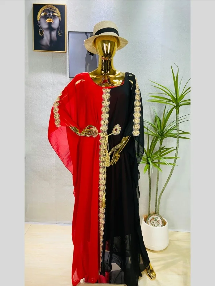 Femmes or dentelle broderie Robe islamique dubaï caftan Ramadan Kimono musulman Abayas longue Robe pull couvrir manteau d'extérieur