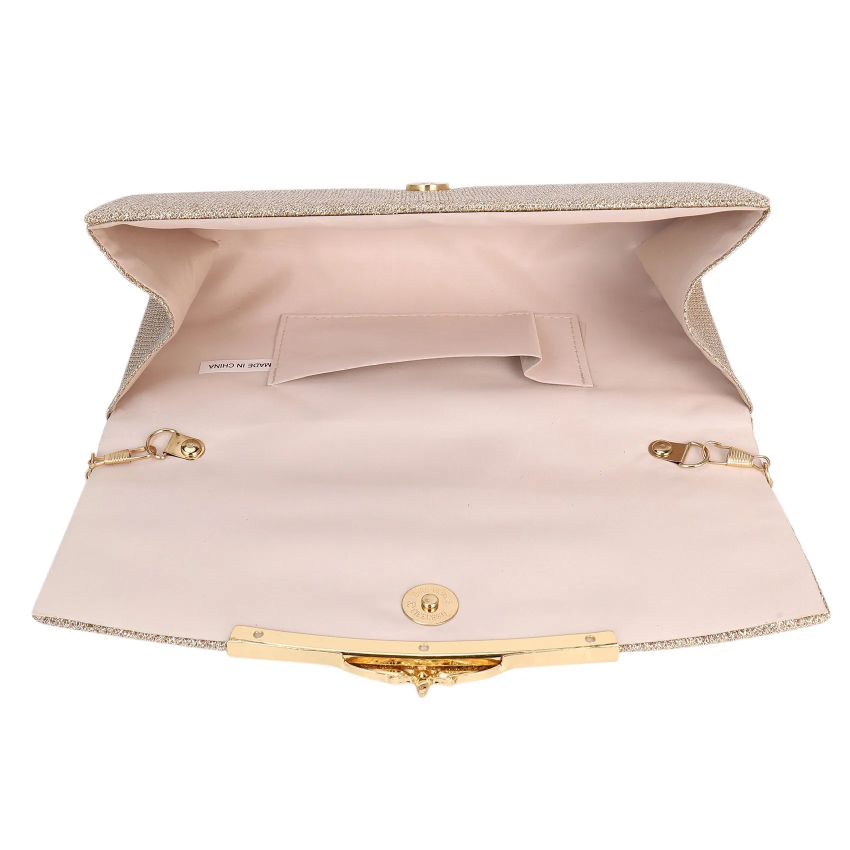 Carefree- 3X Women Evening Bag Party Banquet Glitter Bag for Women Girls Wedding Clutches Handbag Chain Shoulder Bag(Champagne)
