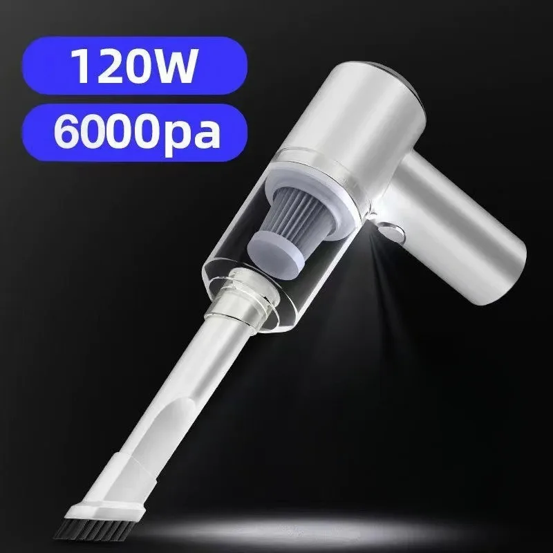 6000PA aspirapolvere per auto Mini aspirapolvere forte aspirazione USB elettrodomestico per auto aspirapolvere Wireless portatile