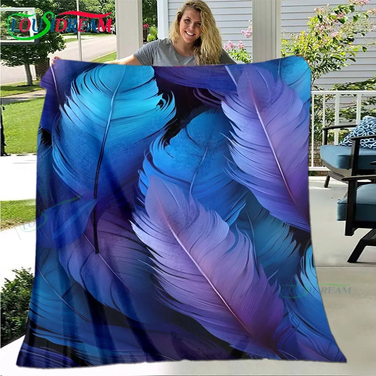 Fashion 3D Popular Mobile Wallpaper Four Seasons Blanket Sofa Cover Travel Bed Plush Blanket Travel Office Break Blanket Gift