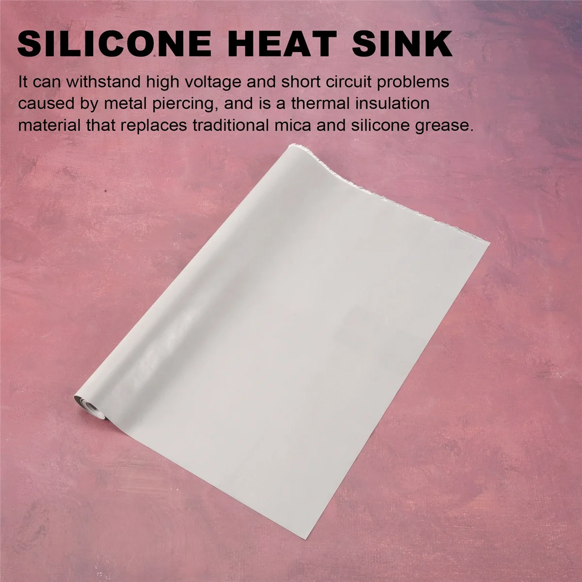 

ABLK BM120 Pad Coated Fiberglass Thermal Silicone Pad for Heat Sink IGBT MOS Transistor