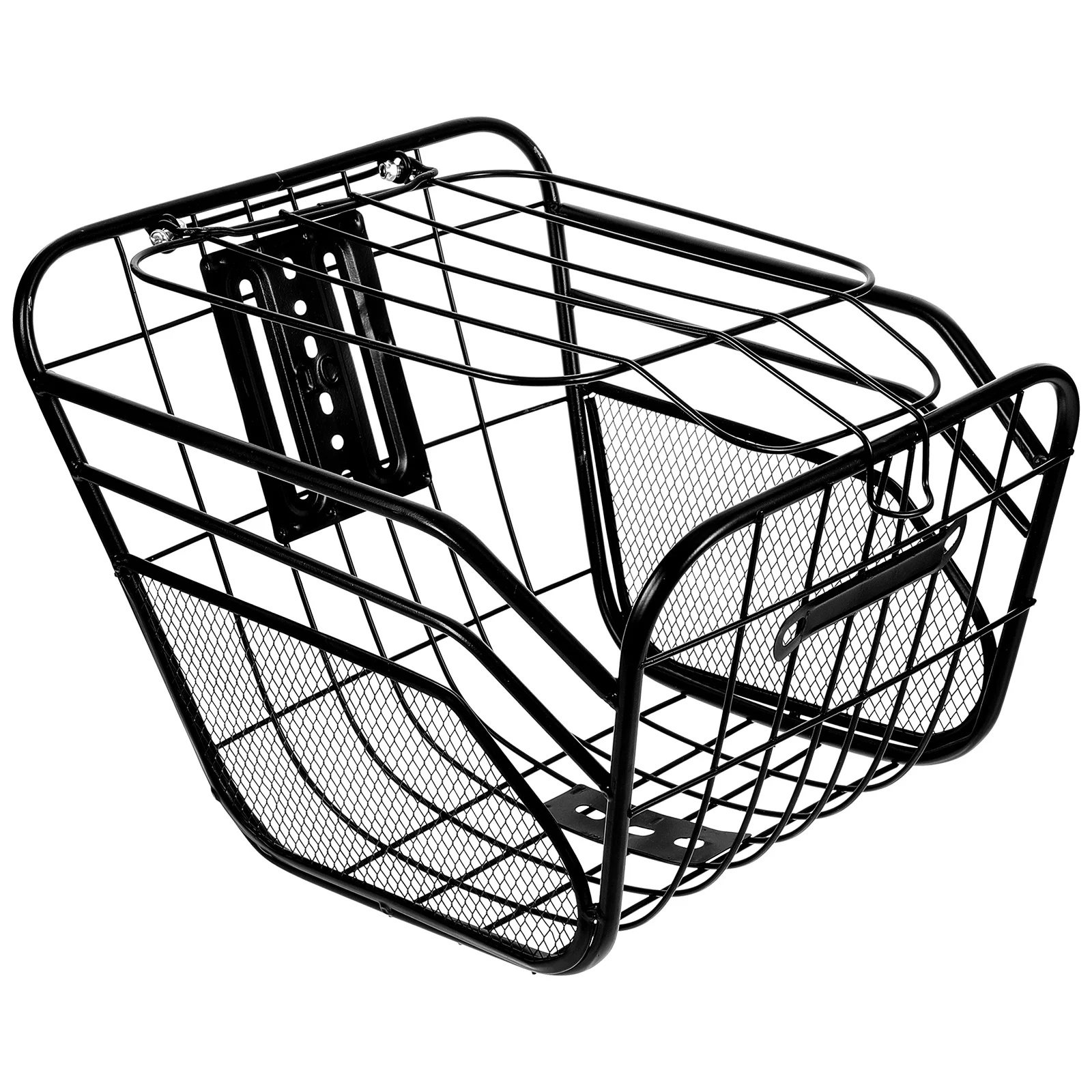 

Detachable Metal Bike Basket Bold Enlarge Front Rack Carrier for Bicycle Scooter Black Durable Easy Install Lightweight Cycling