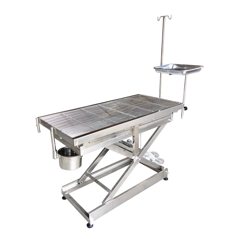 Stainless Steel 304 Veterinary Operation Table Dog Surgery Table for Pet Clinic Hospital Medical Equipment