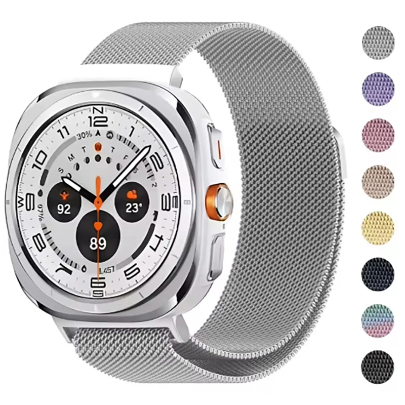 Stainless Steel Milanese Strap For Samsung Galaxy Watch 8 Classic Ultra 2 Bracelet Smart WatchBand Accessory replacement