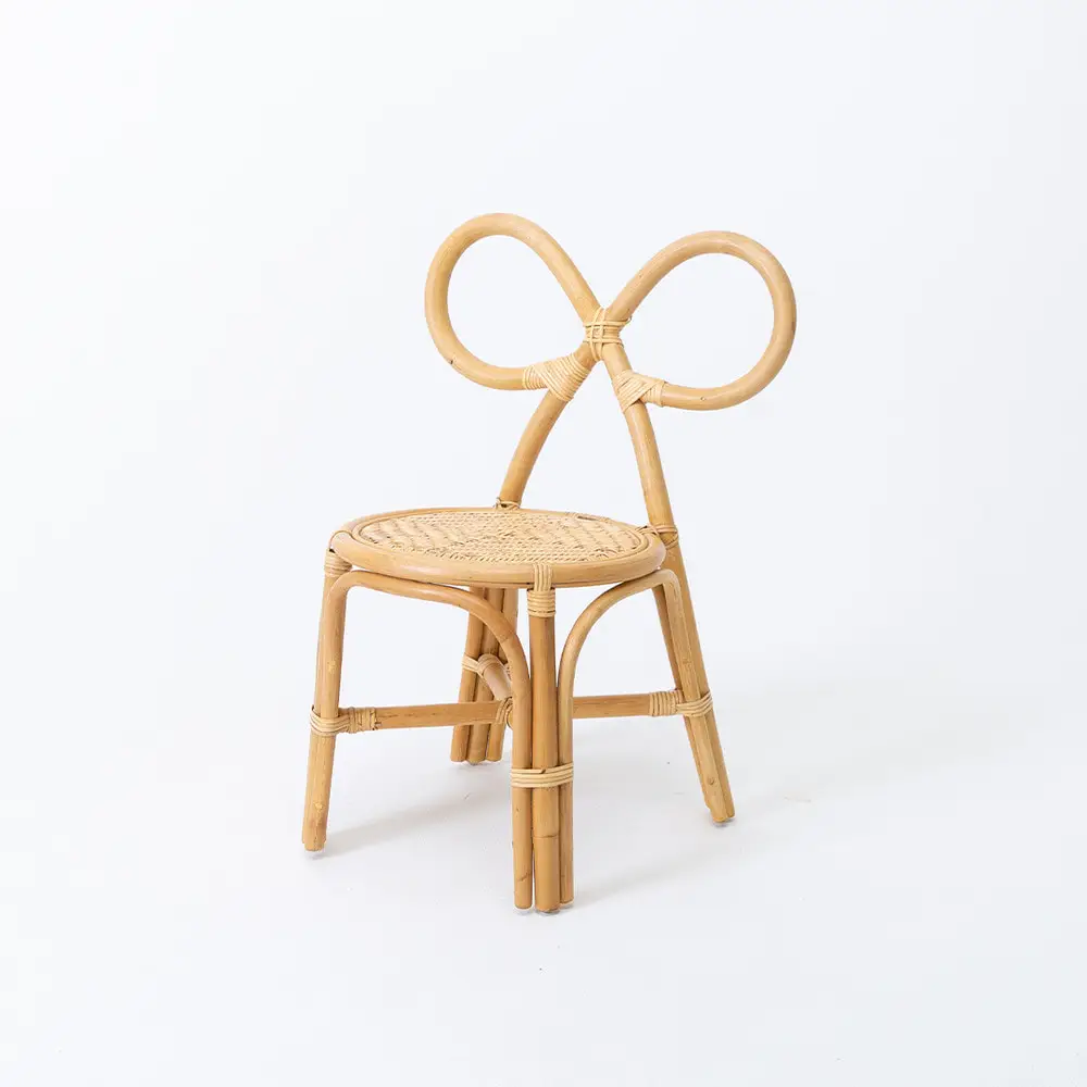 Hot Selling Natural Rattan Handwoven Living Room Dining Kids Leisure Chair