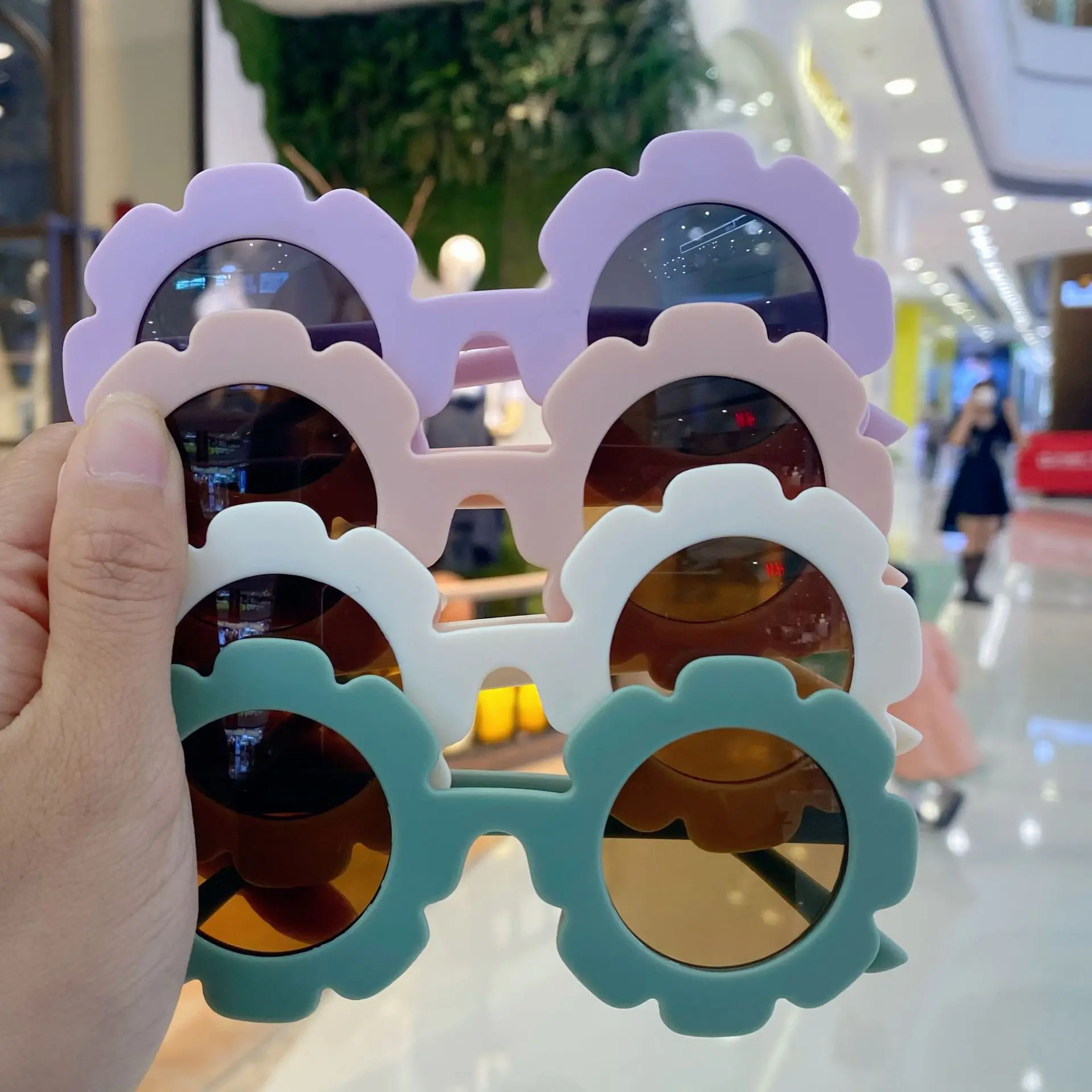 Vintage Cute Kids Girl Sunglasses Child Sun Glasses Round Flower Baby Children UV400 Sunglass Girls Boys Fashion Glasses 2022