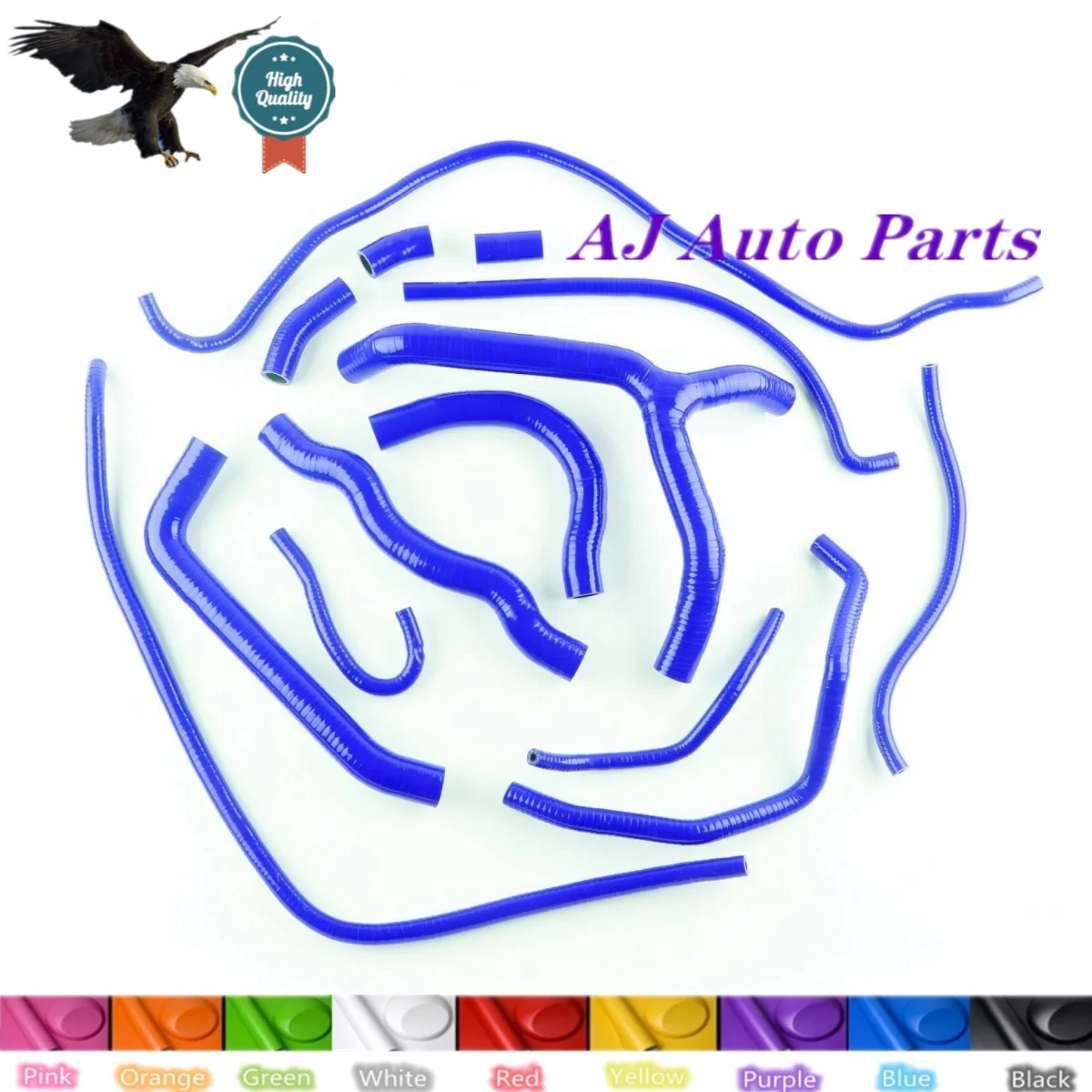 FOR HONDA VFR 800 FI VTEC 2002-2014 COOLANT SILICONE RADIATOR HOSES 14 PCS (Y-KIT)（3 -PLY Hose ）