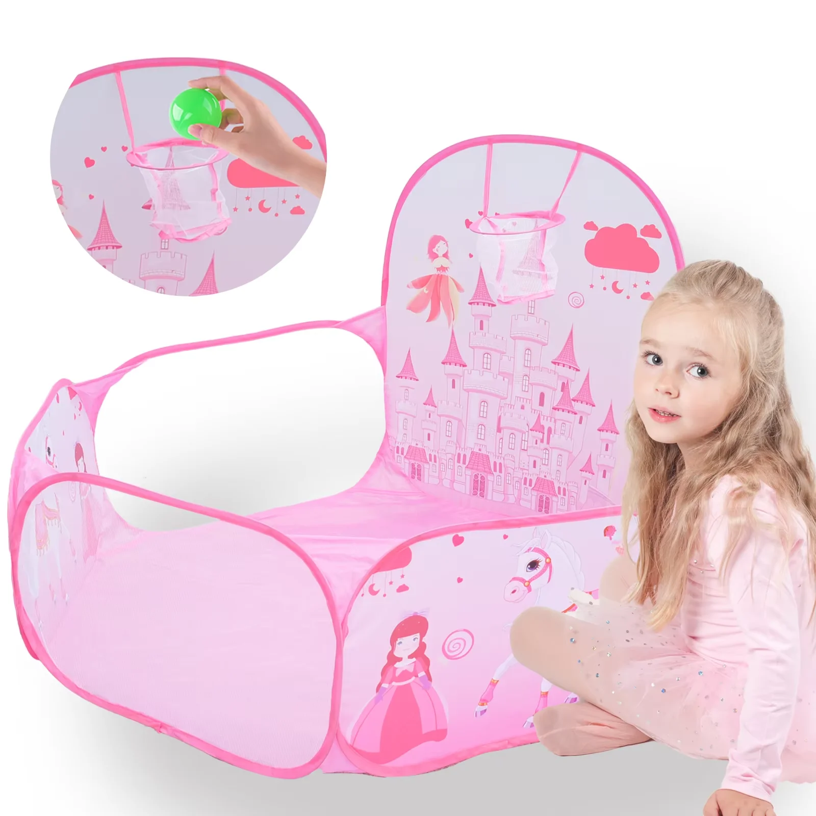 Piscine à balles Tianma pour enfants bébé Bobo clôture à balles piscine à balles jouet piscine lancer piscine de basket-ball pratique tente pliante maison de jeu